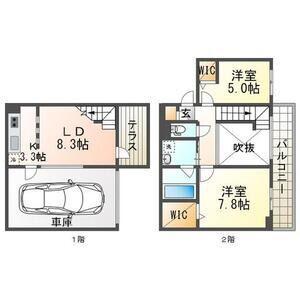 ピオネロ山鼻(2LDK/2階)の間取り写真