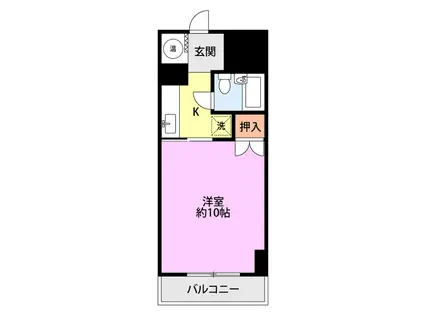 チサンマンション南浜(1K/4階)の間取り写真