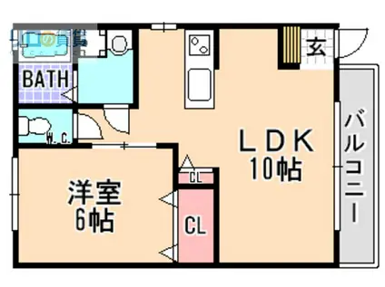クオーレ(1LDK/2階)の間取り写真