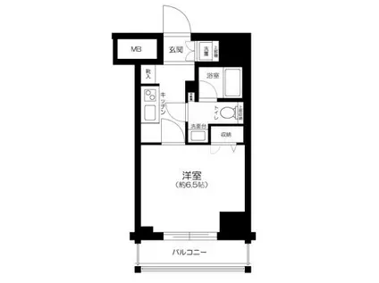 LE´A横濱鶴見中央(1K/8階)の間取り写真