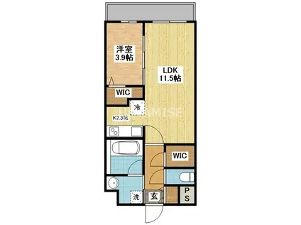 ヴィオラ矢上(1LDK/4階)の間取り写真