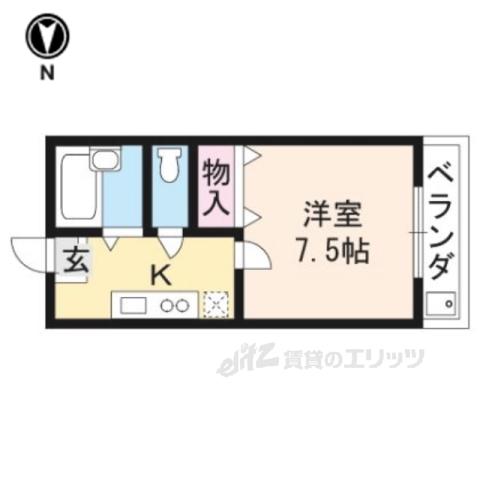 メゾン永楽(1K/2階)の間取り写真