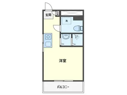 ポンデロッサ弘明寺(ワンルーム/2階)の間取り写真