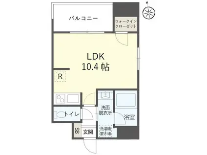 タワーズ香椎駅前(ワンルーム/9階)の間取り写真