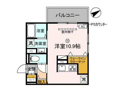 アルタ西渋川ビュー(ワンルーム/2階)の間取り写真