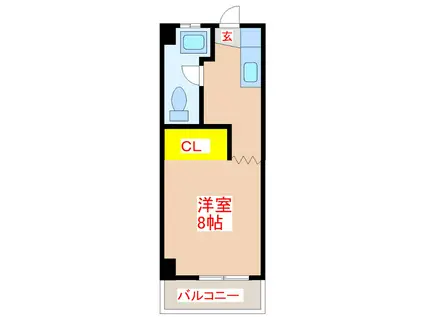 井上コーポ(ワンルーム/2階)の間取り写真