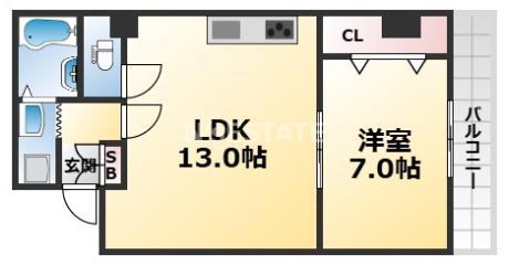 サニーコーポ(1LDK/2階)の間取り写真