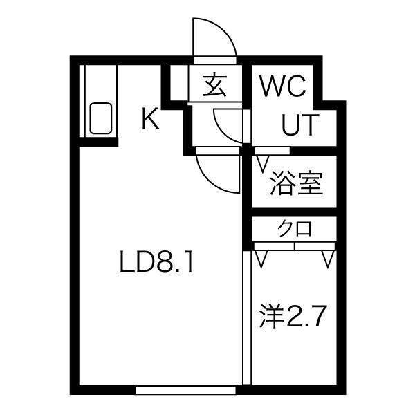 グランメール南郷14(1LDK/3階)の間取り写真