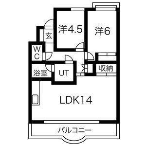 庄内パークハイツ(2LDK/1階)の間取り写真
