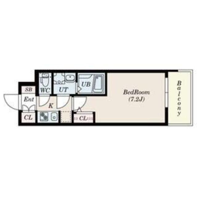 S-RESIDENCE新大阪ウエスト(1K/2階)の間取り写真