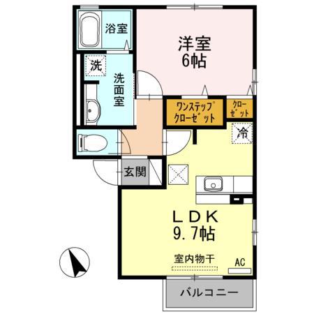ランプロン(1LDK/1階)の間取り写真
