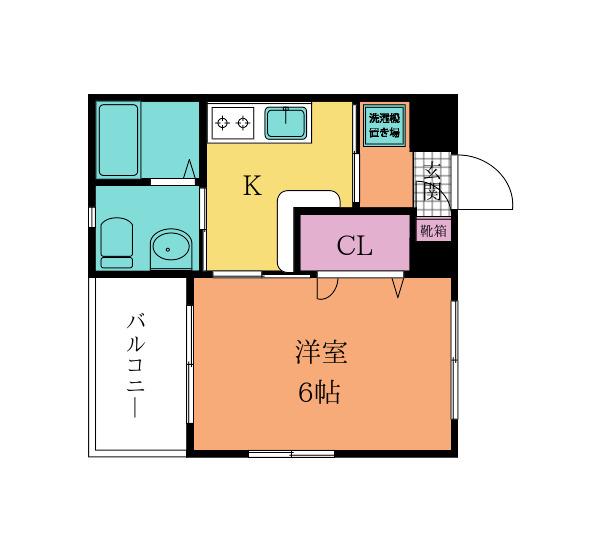 旦過タカヤコーポレーション(1K/8階)の間取り写真
