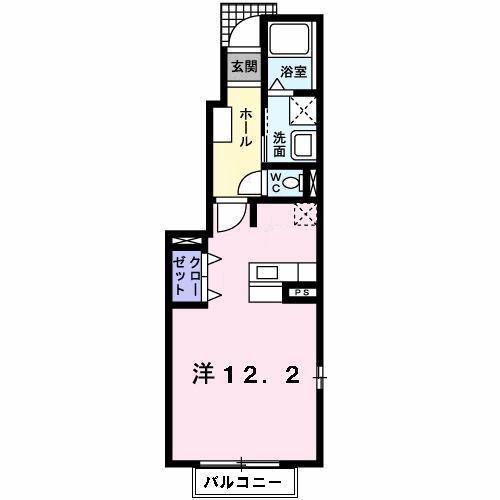 グレイスメゾン郡津(ワンルーム/1階)の間取り写真
