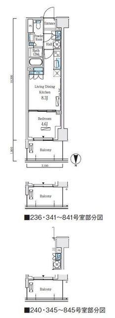 ロイヤルパークス赤羽ノース(1LDK/4階)の間取り写真