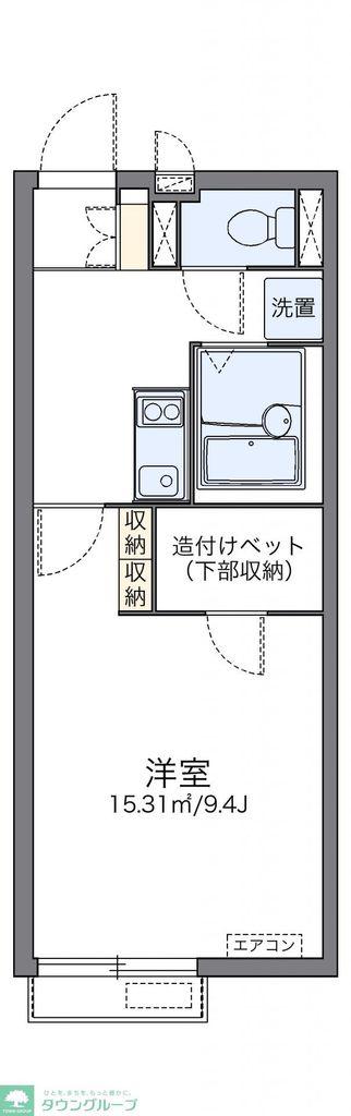 レオネクストグランドハイツ(1K/2階)の間取り写真