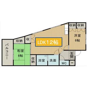 ルシエ春日井(2LDK/4階)の間取り写真