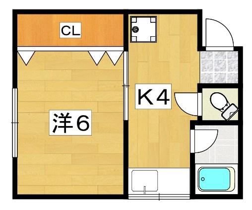 田代マンション(1K/3階)の間取り写真