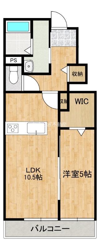 LOTUS中野町(1LDK/1階)の間取り写真