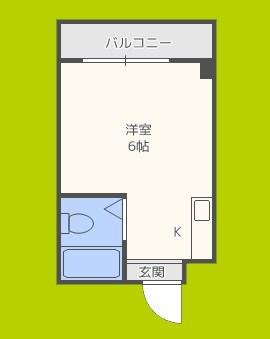 ジオナ柴島II(ワンルーム/1階)の間取り写真