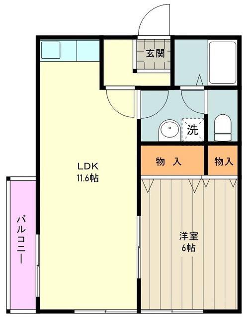 シティハイムメゾン第1(1LDK/2階)の間取り写真