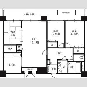 ソレイユ発寒(3LDK/7階)の間取り写真