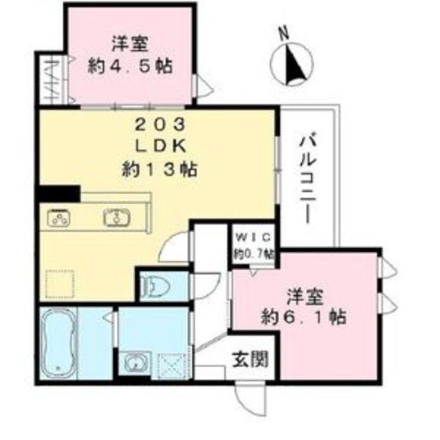 エスポワレジデンス(2LDK/3階)の間取り写真
