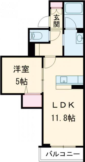 シャーメゾン蘇原(1LDK/2階)の間取り写真
