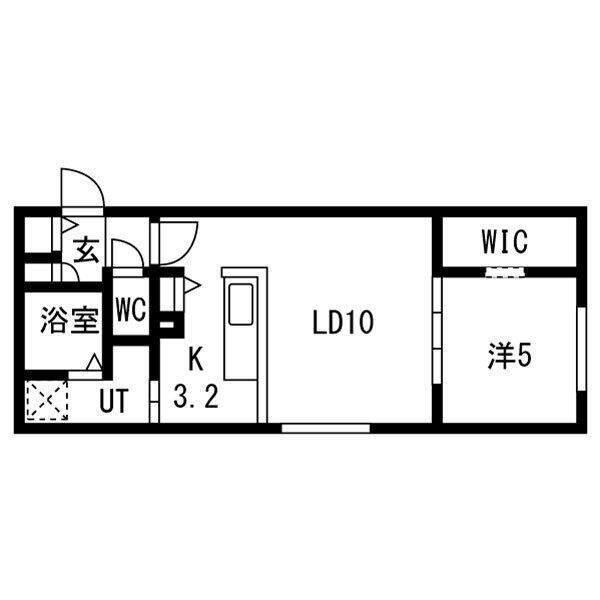 ALPHA新札幌駅前(1LDK/5階)の間取り写真