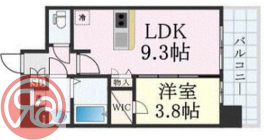 プレサンス難波デヴァンテ(1LDK/11階)の間取り写真