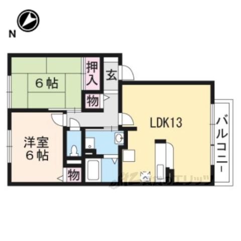 レグルス(2LDK/2階)の間取り写真