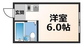 YOUハイム今里(ワンルーム/2階)の間取り写真