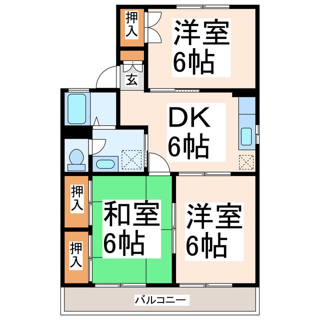 セジュールそれいゆ(3DK/1階)の間取り写真