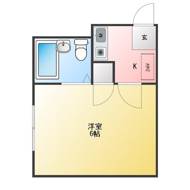 クレインA(1K/3階)の間取り写真