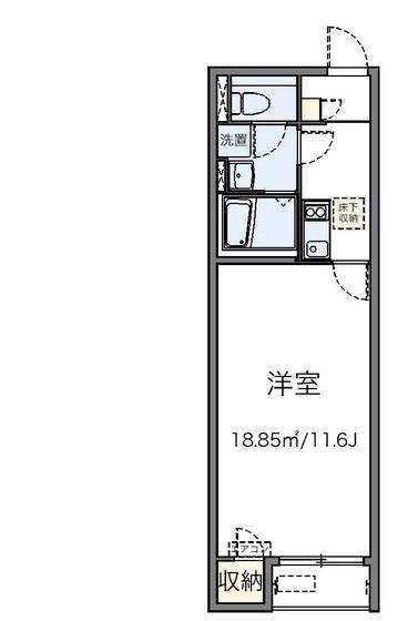 レオネクストSTAGEV(1K/1階)の間取り写真