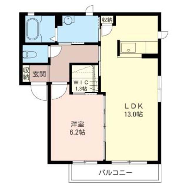 エスポワール(1LDK/2階)の間取り写真