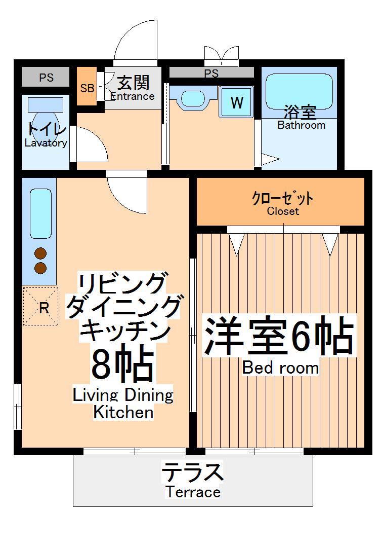 アムールさくら(1LDK/1階)の間取り写真