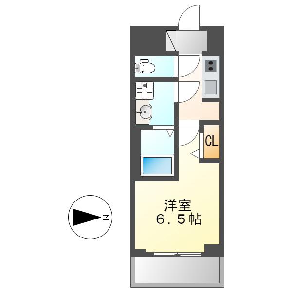 S-RESIDENCE上前津駅前(1K/12階)の間取り写真