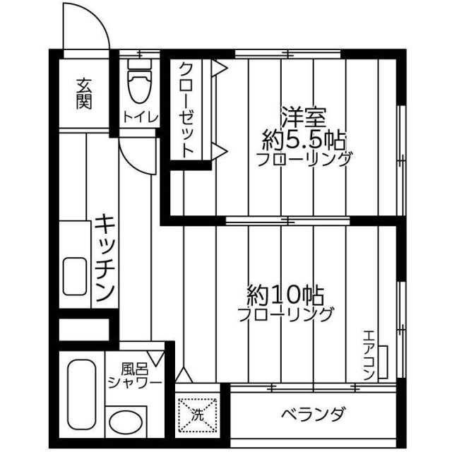 成瀬ハイツ(1LDK/3階)の間取り写真