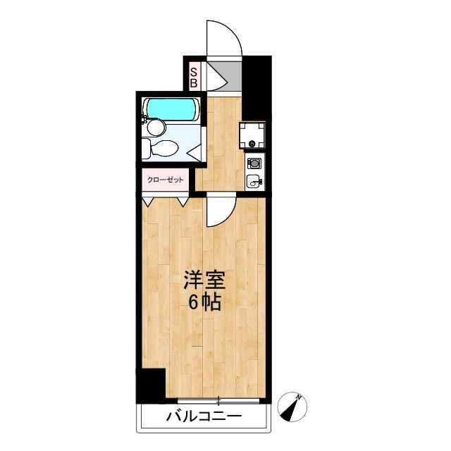 千駄木晴花マンション(1K/5階)の間取り写真