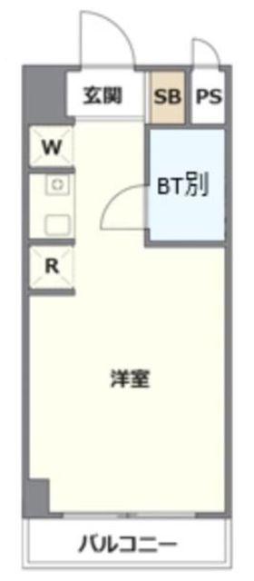 スカイコート鶴見第2(ワンルーム/1階)の間取り写真