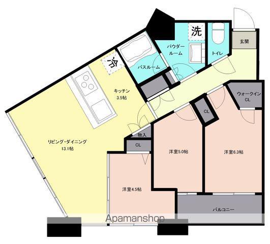 アイタワー(3LDK/24階)の間取り写真