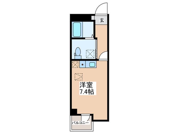 パークヒルズ茅ヶ崎(ワンルーム/3階)の間取り写真
