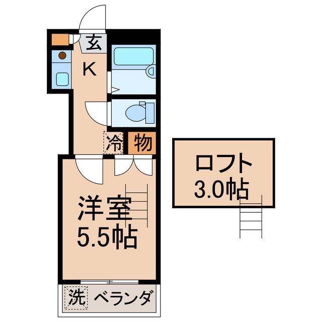 リッチモンド太田下町第2(1K/1階)の間取り写真