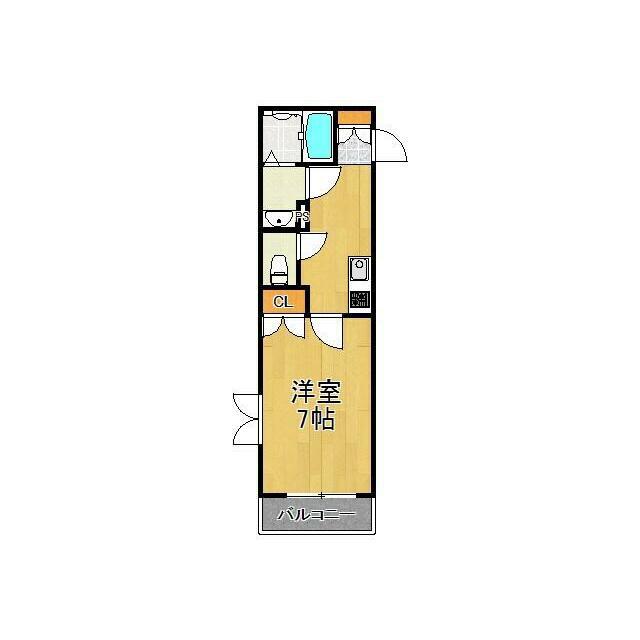 メゾンいづみ(1K/3階)の間取り写真