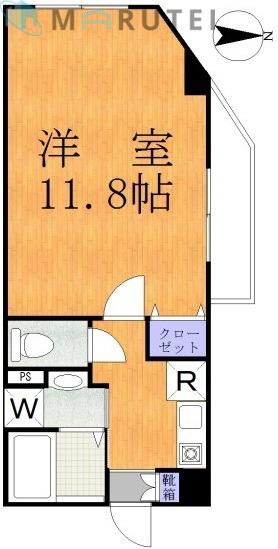 エクシードハイツB(1K/2階)の間取り写真