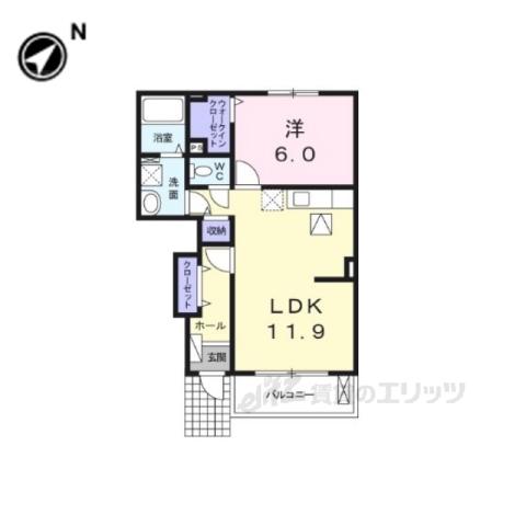 モントレゾール(1LDK/1階)の間取り写真