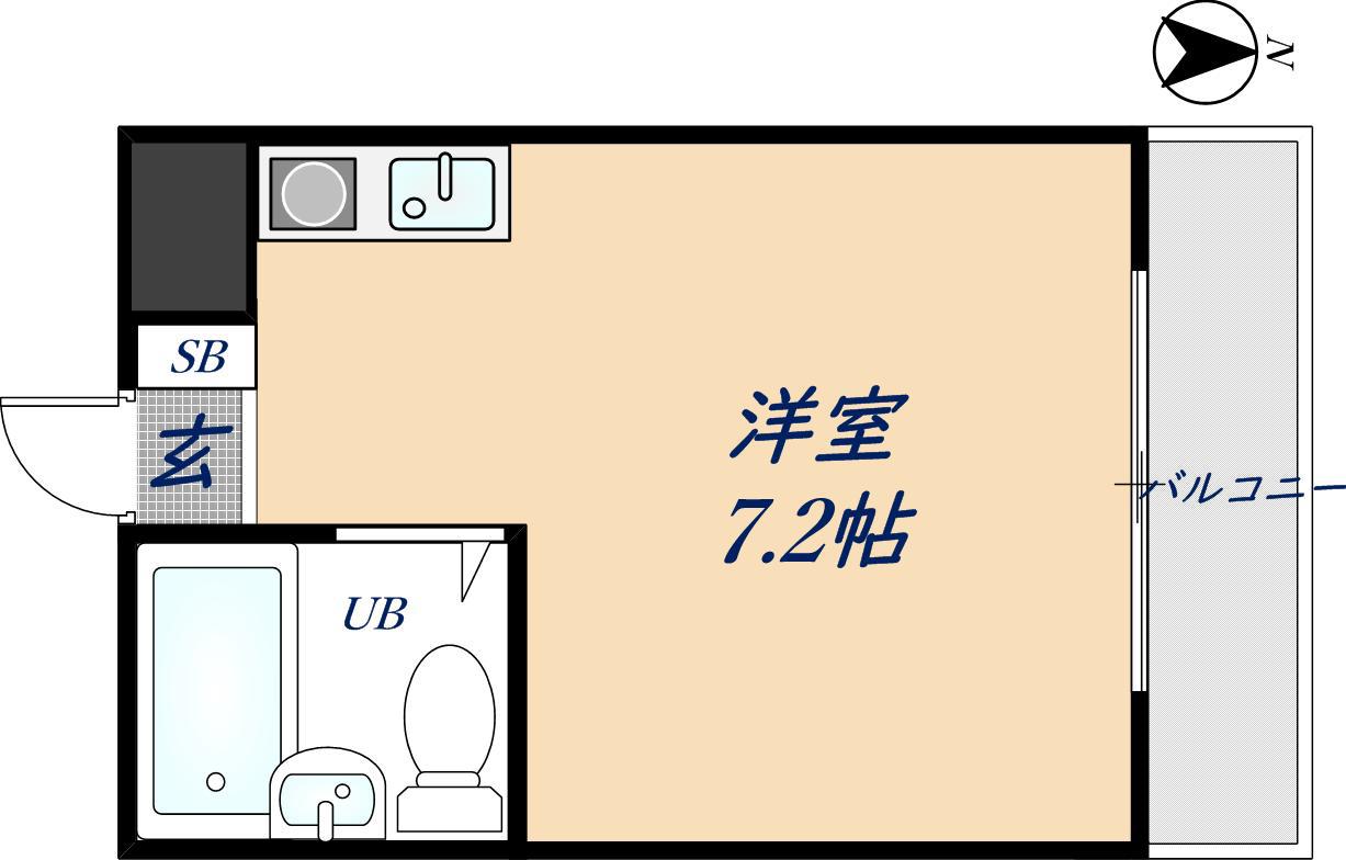 TTN鴻池新田(ワンルーム/1階)の間取り写真