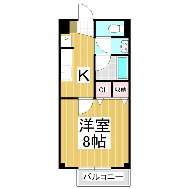 SURPLUS貴(1K/1階)の間取り写真