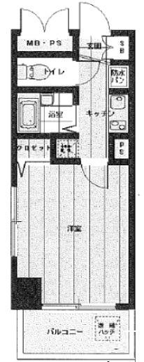 ヴェルト日本橋III(1K/10階)の間取り写真