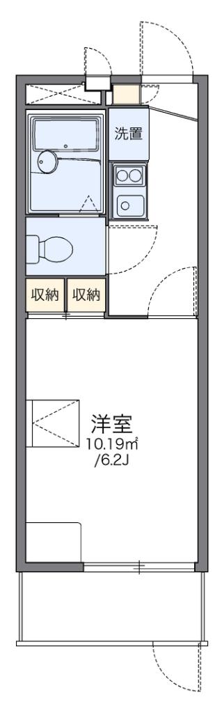 レオパレスクリア(1K/1階)の間取り写真